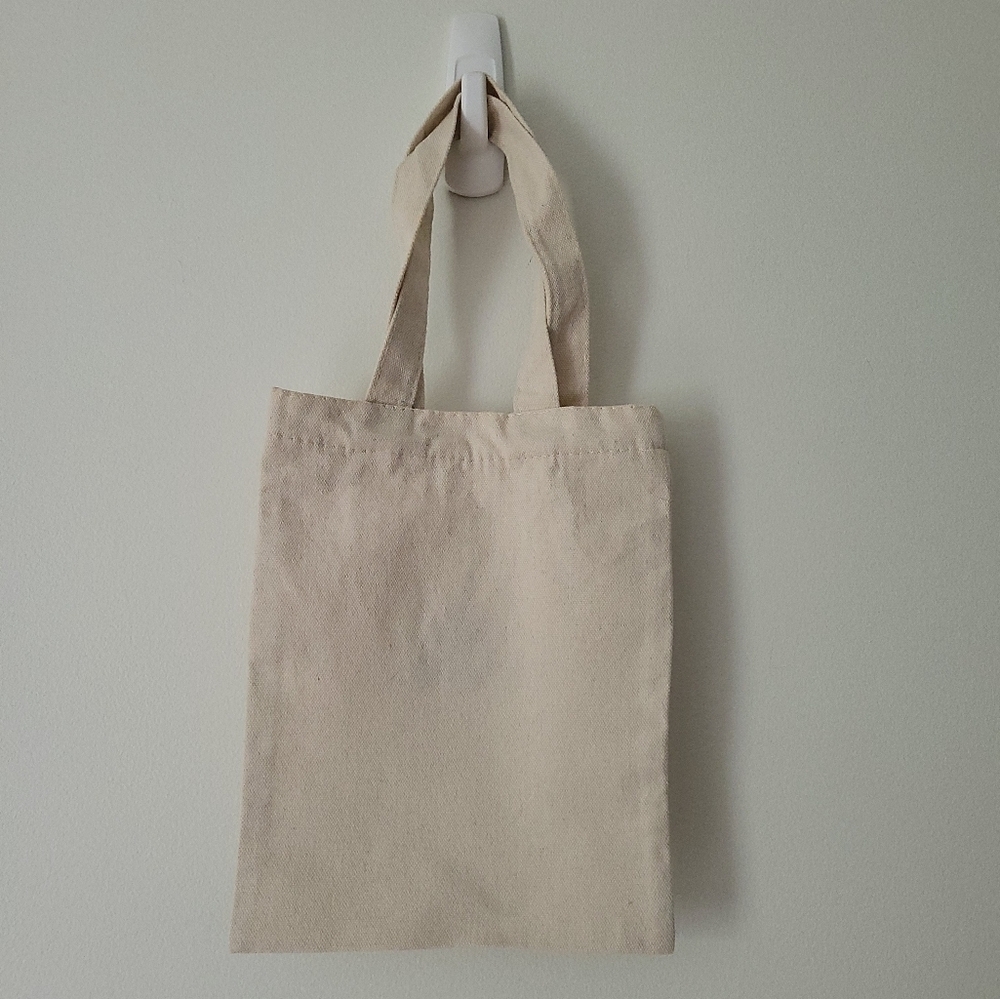 Hand Embroidered Mushroom Cream Tote Bag - Picture 3 of 3